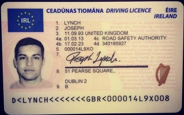 Ireland Fake Driving license